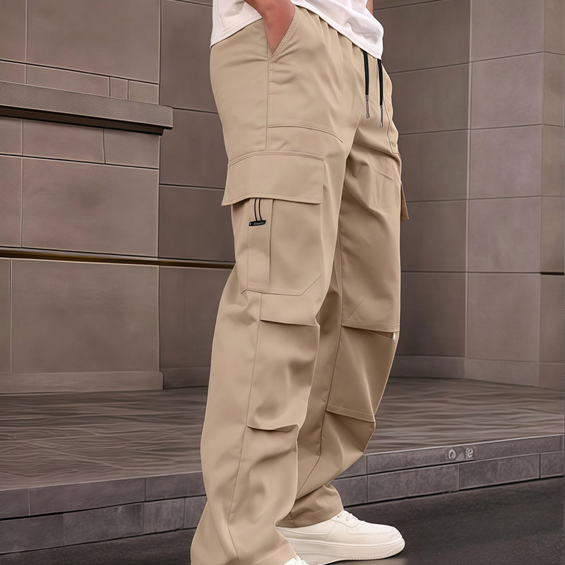 ⏳Liquidation totale⏳Pantalon cargo droit à multiples poches pour homme