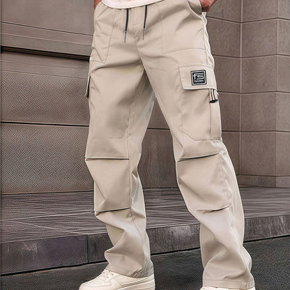 ⏳Liquidation totale⏳Pantalon cargo droit à multiples poches pour homme