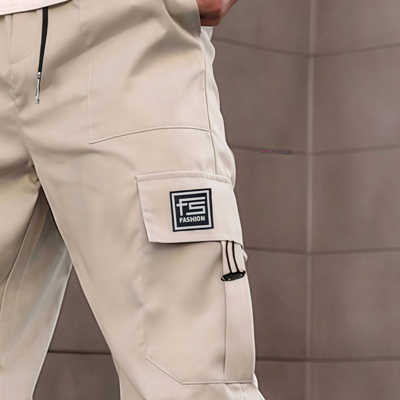 ⏳Liquidation totale⏳Pantalon cargo droit à multiples poches pour homme