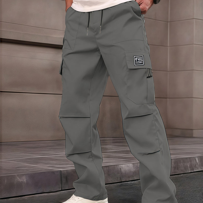 ⏳Liquidation totale⏳Pantalon cargo droit à multiples poches pour homme