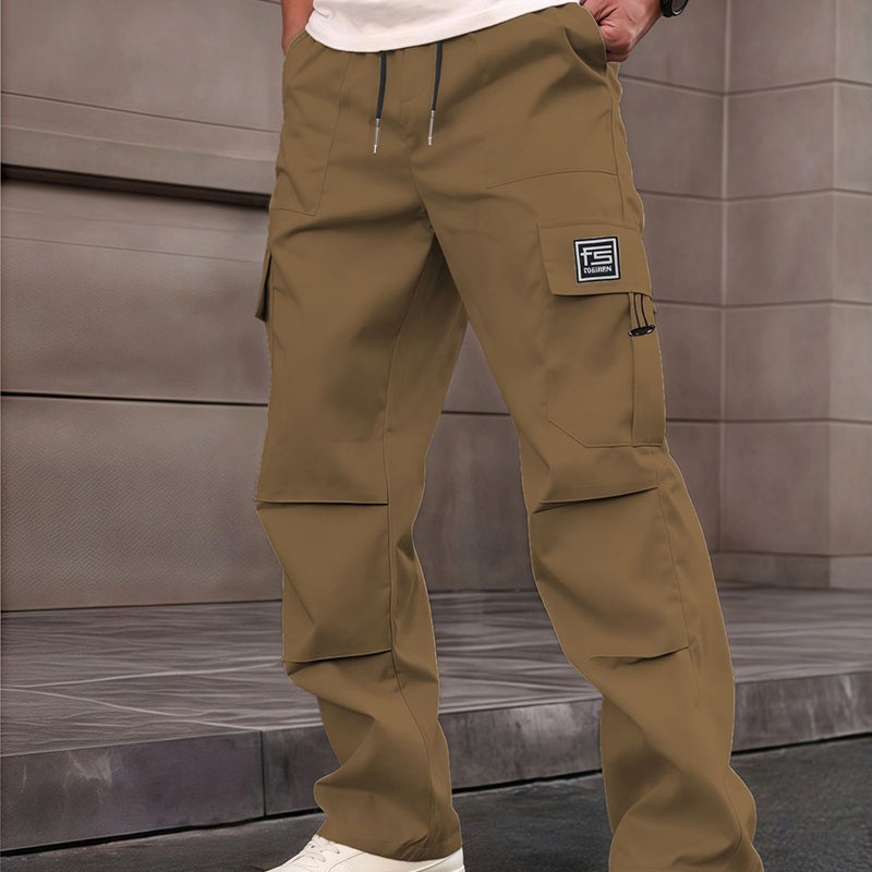 ⏳Liquidation totale⏳Pantalon cargo droit à multiples poches pour homme