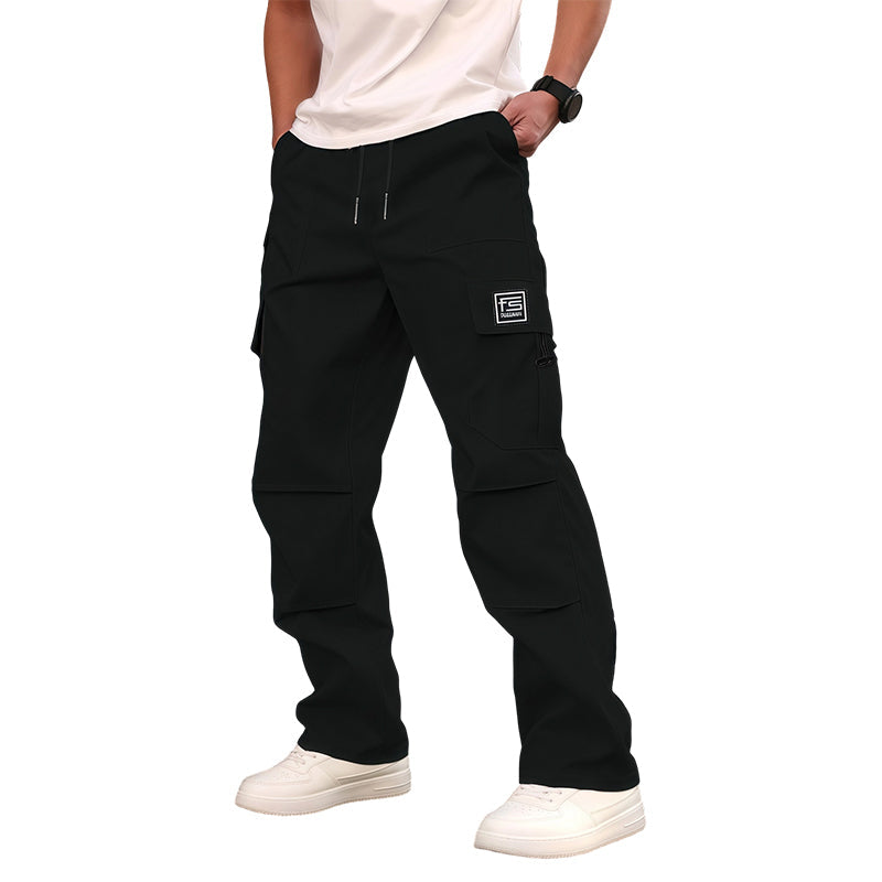 ⏳Liquidation totale⏳Pantalon cargo droit à multiples poches pour homme