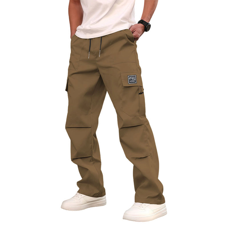 ⏳Liquidation totale⏳Pantalon cargo droit à multiples poches pour homme