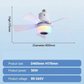 📢📢50% DE RÉDUCTION⏰Ventilateur de plafond intelligent avec éclairage, RGB et haut-parleur Bluetooth