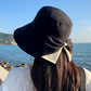Chapeau de Soleil Femme à Larges Bords avec Nœud