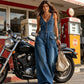 ✨👖 PROMO LIMITÉE 50% ! Combinaison Jean sans Manches Femme – Col en V, Mélange Coton, 3 Couleurs, 6 Tailles, Silhouette Flatteuse & Polyvalente 🌿