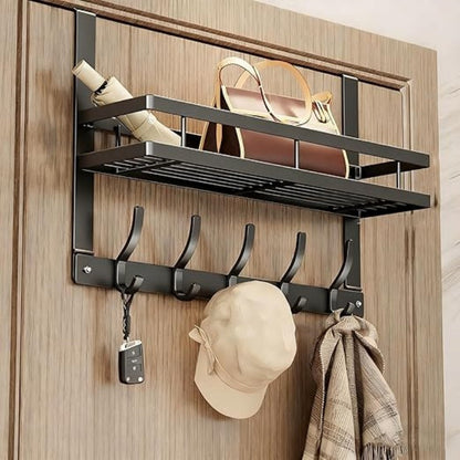 🚪 50 % DE RÉDUCTION EN CE MOMENT ! ⚡Crochets de porte avec panier – Construction robuste et résistante, installation sans perçage, capacité de charge jusqu'à 22 kg pour un rangement efficace à la maison✨
