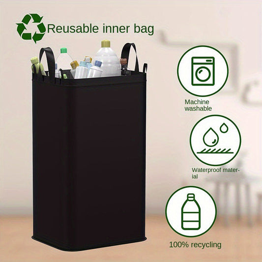 Poubelle de tri pliable avec couvercle pour la cuisine et la maison