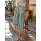 Pantalons sarouel décontractés pour femme en mélange lin