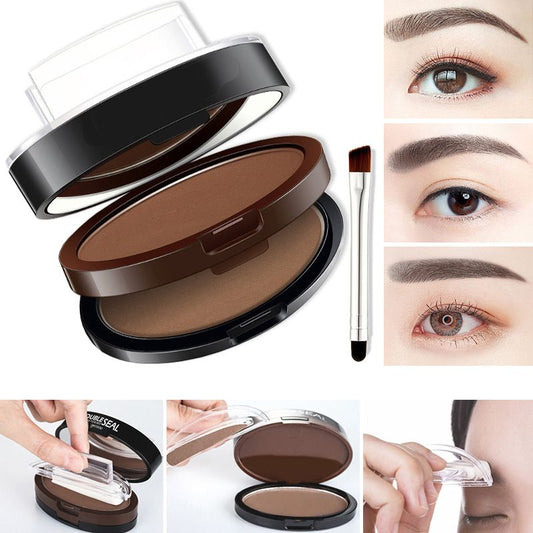 💎Achetez 1 obtenez 1 gratuit🎁Tampon à sourcils instantané et ajustable avec poudre à sourcils bicolore