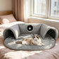 🐱 PROMOTION LIMITÉE -50% ! ✨ Lit tunnel pour chat 2-en-1 – Peluche, pliable, compact 🎾