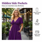 👗✨ PROMO LIMITÉE 50% ! Robe Femme en V à Devant Bouclé – Tissu Fluide Doux, Poches Latérales, Coupe Large, 4 Couleurs, Taille XL-5XL, Parfaite pour Toutes Occasions 🌺