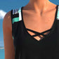 🩱OFFRE FLASH 50%🏊‍♀️Maillot de Bain 2 Pièces Sportif Femme – Décolleté Croisé, Séchage Rapide, Taille Haute, 3 Couleurs, Tailles S-5XL✨
