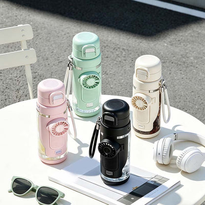 Bouteille d'eau avec ventilateur rafraîchissant portable