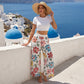 👖 50% DE RÉDUCTION ❤️ Pantalon palazzo à jambes larges et imprimé floral pour femme – Tissu léger, taille élastique & coupe fluide – parfait pour l’été, la plage ou un look bohème chic 🌸