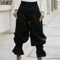 🔥Jusqu'à épuisement des stocks : 50 % de réduction !🎉 Pantalon lanterné à plis pour femme avec ourlets à volants