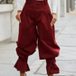 🔥Jusqu'à épuisement des stocks : 50 % de réduction !🎉 Pantalon lanterné à plis pour femme avec ourlets à volants