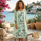 Ensemble 2 pièces pour femme : robe élégante en mousseline et cardigan