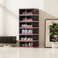 Armoire à chaussures pliable et empilable avec portes transparentes