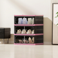 Armoire à chaussures pliable et empilable avec portes transparentes