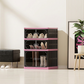 Armoire à chaussures pliable et empilable avec portes transparentes