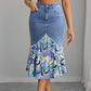 🧜‍♀️ Jupe sirène en jean taille haute pour femme – moulante et élégante