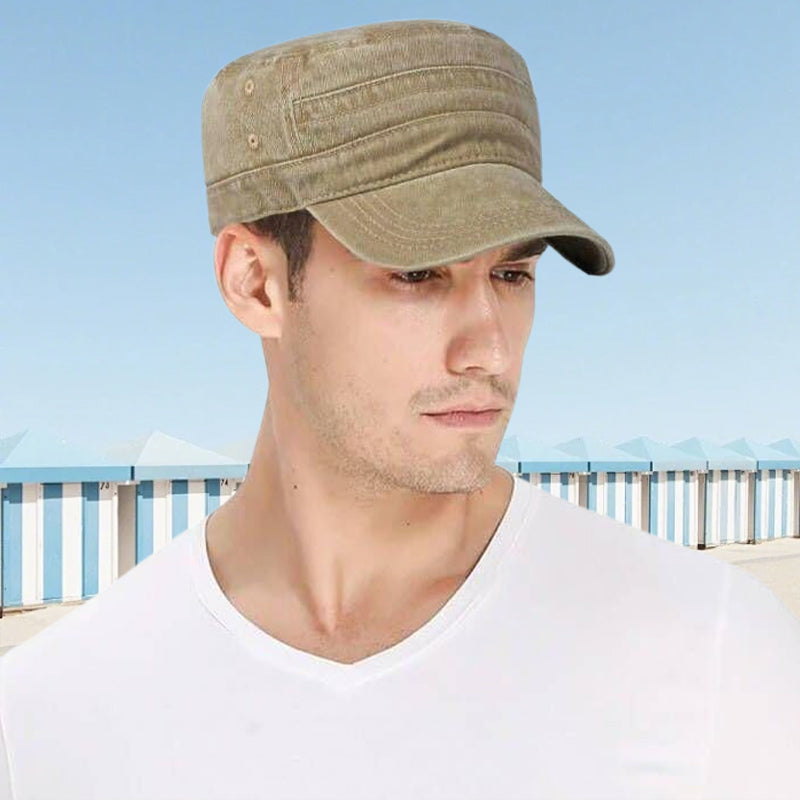 🧢 50% DE RÉDUCTION ⏰ Casquette plate à visière – Tendance, respirante & effet usé – Look streetwear, légère & réglable – parfaite pour les journées ensoleillées ou les tenues décontractées ☀️