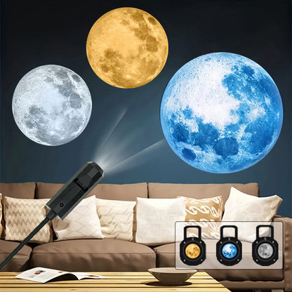 Veilleuse projecteur lune et galaxie USB
