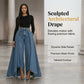 👖 Jean femme taille haute à jambes larges et ourlet asymétrique – look moderne, flatteur et facile à assortir