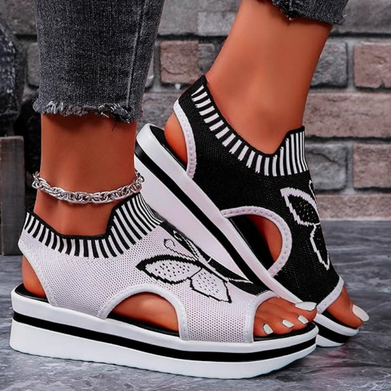 👡 Sandales plates à bout ouvert pour femme – talon compensé confortable, style aérien, idéales pour la plage, les vacances et le quotidien