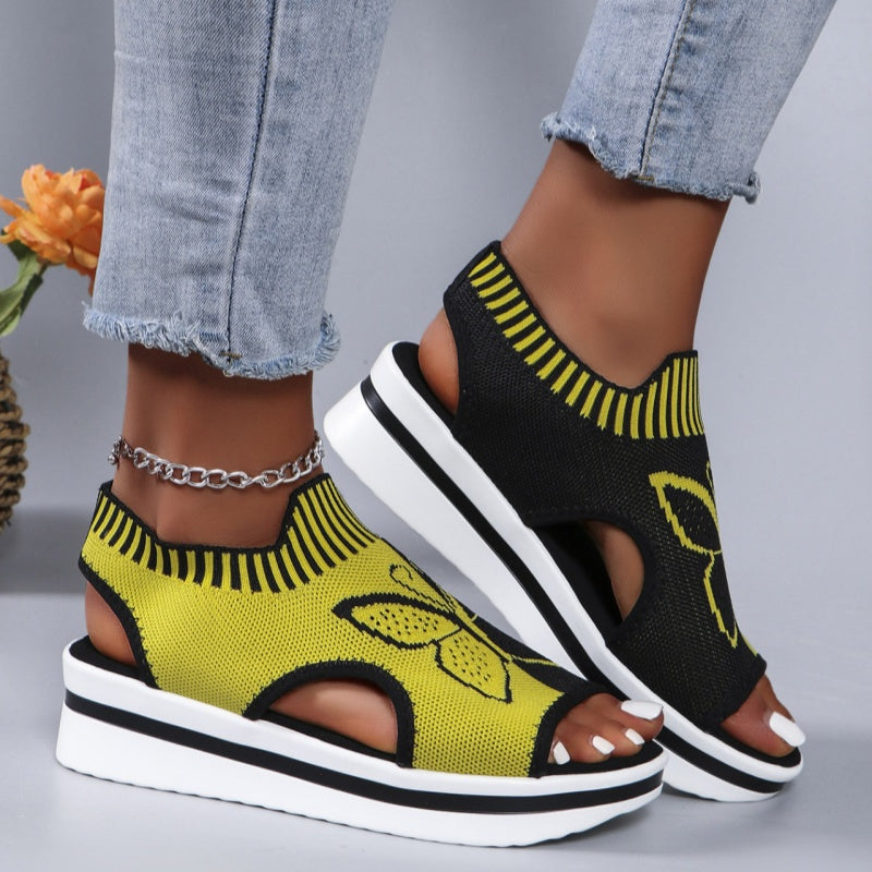 👡 Sandales plates à bout ouvert pour femme – talon compensé confortable, style aérien, idéales pour la plage, les vacances et le quotidien