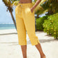 💞 PLUS DE 50 000 EXEMPLAIRES VENDUS !   – Pantalon capri coton-lin de haute qualité à motif carreaux classique – Parfait pour le printemps & l'été !