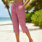 💞 PLUS DE 50 000 EXEMPLAIRES VENDUS !   – Pantalon capri coton-lin de haute qualité à motif carreaux classique – Parfait pour le printemps & l'été !