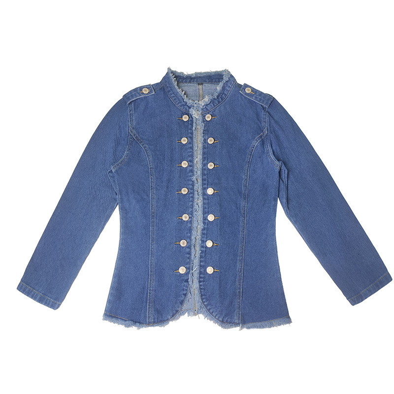 ☀️ Le best-seller de l'été 2026 est arrivé ! Veste blazer en jean à col montant, coupe ajustée