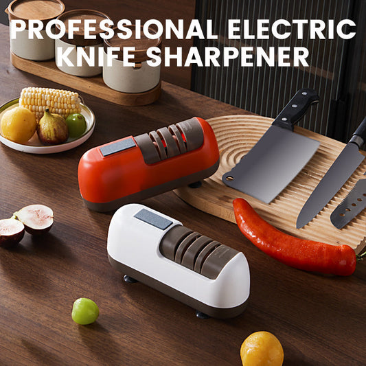 🔪 50% DE RÉDUCTION ⚡ Aiguisoir électrique professionnel pour couteaux – Sans fil, 2 étapes & recharge USB-C – Base ventouse, 2 couleurs – affûtage rapide et sécurisé à la maison 🏠