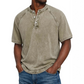 Chemise décontractée à manches courtes et col mao pour homme