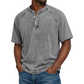 Chemise décontractée à manches courtes et col mao pour homme