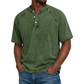 Chemise décontractée à manches courtes et col mao pour homme