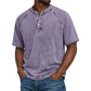 Chemise décontractée à manches courtes et col mao pour homme