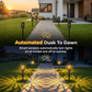 4PCS - Lampes solaires de jardin pour allées extérieures