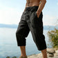 ⏰ -50% – Pour une durée limitée !👖Pantalon capri cargo en lin mélangé pour homme🌬️ Léger, respirant et conçu pour le confort
