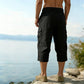 ⏰ -50% – Pour une durée limitée !👖Pantalon capri cargo en lin mélangé pour homme🌬️ Léger, respirant et conçu pour le confort