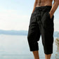 ⏰ -50% – Pour une durée limitée !👖Pantalon capri cargo en lin mélangé pour homme🌬️ Léger, respirant et conçu pour le confort