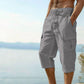 ⏰ -50% – Pour une durée limitée !👖Pantalon capri cargo en lin mélangé pour homme🌬️ Léger, respirant et conçu pour le confort
