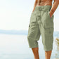 ⏰ -50% – Pour une durée limitée !👖Pantalon capri cargo en lin mélangé pour homme🌬️ Léger, respirant et conçu pour le confort