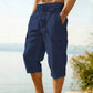 ⏰ -50% – Pour une durée limitée !👖Pantalon capri cargo en lin mélangé pour homme🌬️ Léger, respirant et conçu pour le confort