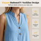 💃✨ Robe ample sans manches à col en V pour femme - Décontractée, flatteuse et naturellement élégante