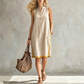 💃✨ Robe ample sans manches à col en V pour femme - Décontractée, flatteuse et naturellement élégante
