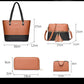 👜 Lot de 4 sacs fourre-tout 4-en-1 au motif color block ✨ Le lot de sacs à main dont toutes les femmes ont besoin