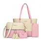 👜 Lot de 4 sacs fourre-tout 4-en-1 au motif color block ✨ Le lot de sacs à main dont toutes les femmes ont besoin
